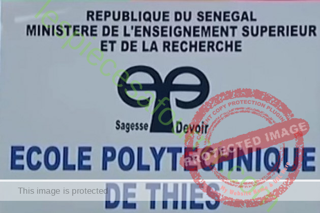 Concours EPT Sénégal 2023/2023 – Ecole Polytechnique De Thiès